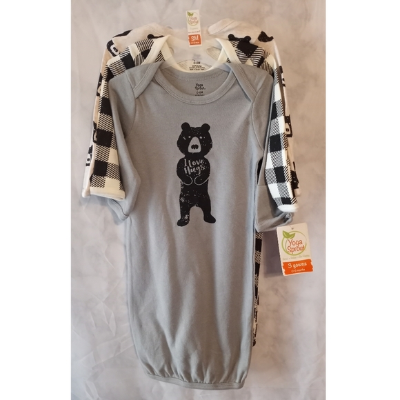 Yoga Sprout Baby Gowns 0-6 mos - Picture 3 of 6